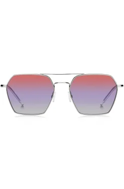 Sonnenbrille mit Doppelsteg und mehrfarbigen Gläsern