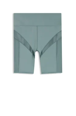 Sportive Cycling-Shorts mit hohem Bund und Mesh-Einsätzen