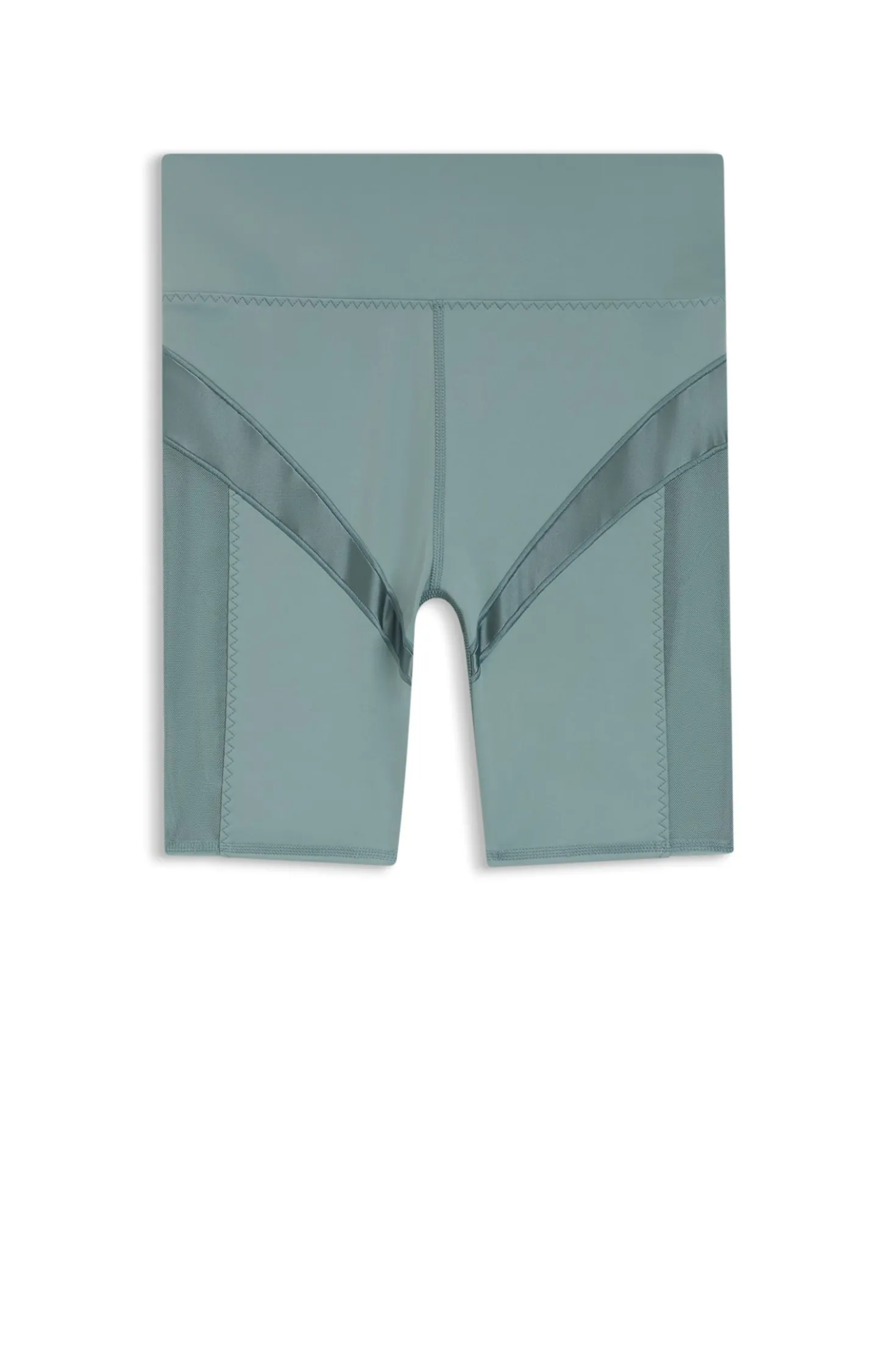 Sportive Cycling-Shorts mit hohem Bund und Mesh-Einsätzen
