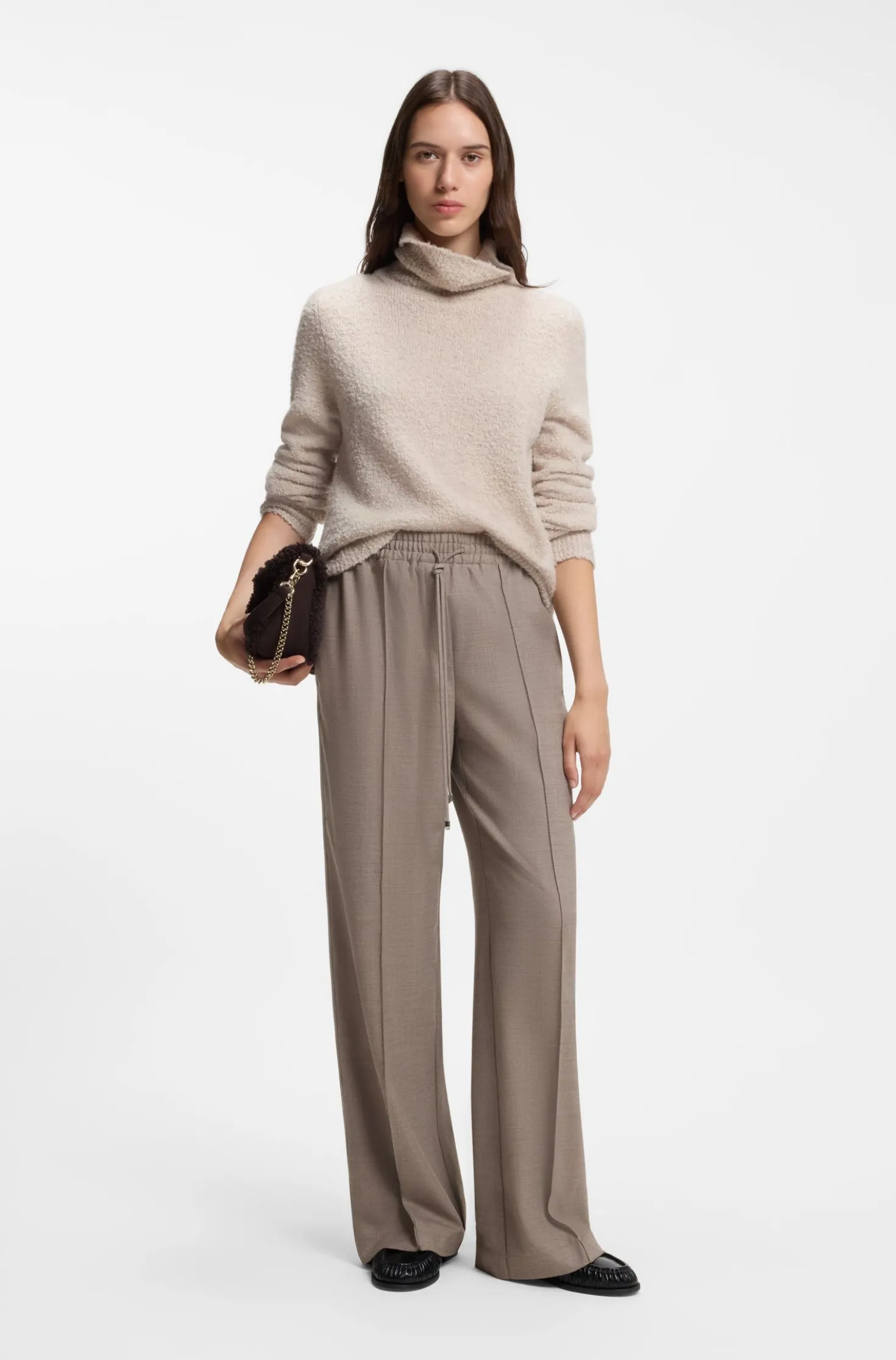 Straight-Fit Hose aus Flanell mit Tunnelzugbund