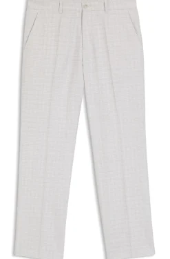 Straight-Fit Hose aus Schurwolle und Baumwolle