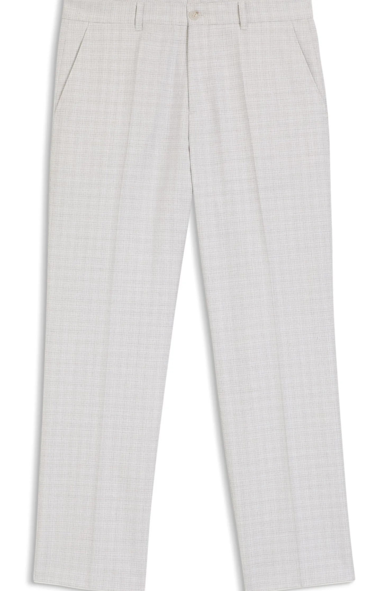 Straight-Fit Hose aus Schurwolle und Baumwolle