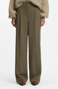 Straight-Fit Hose mit Bundfalten