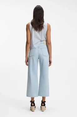 Straight-Fit Jeans aus blauem Denim