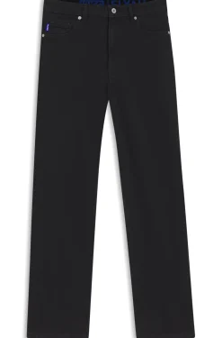 Straight-Fit Jeans aus schwarzem Stretch-Denim