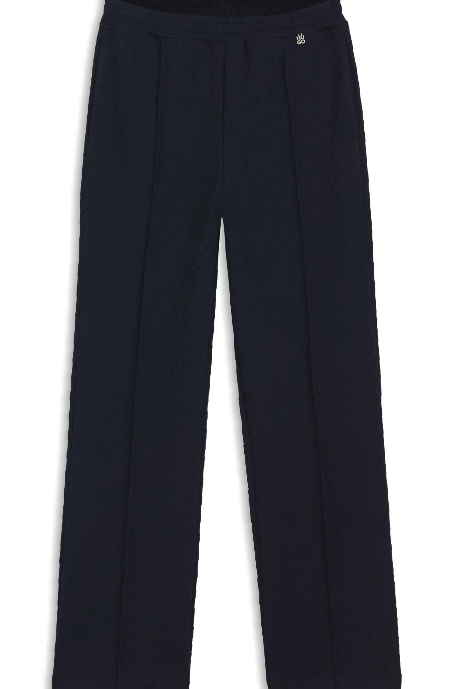 Straight-Fit Jogginghose aus Jacquard mit Rautenmuster