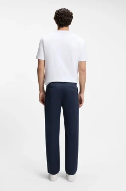 Straight-Fit Twill-Hose aus Baumwoll-Mix