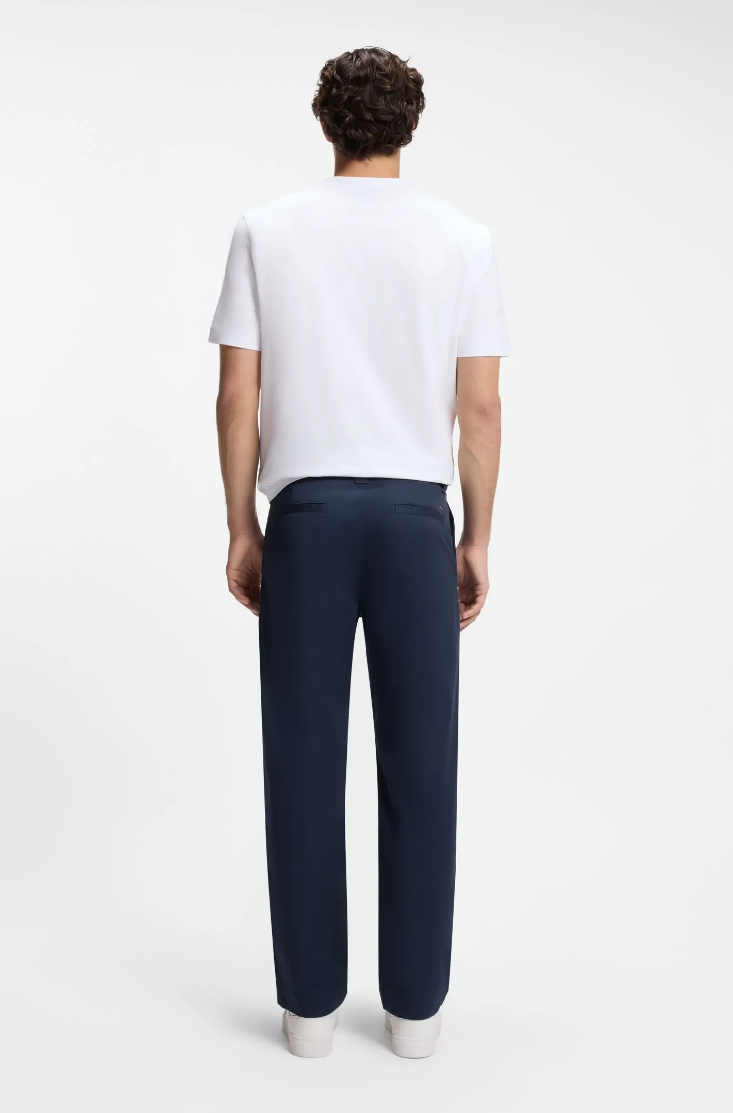 Straight-Fit Twill-Hose aus Baumwoll-Mix