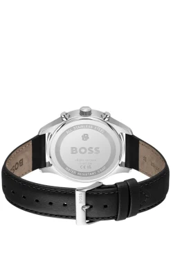 Stratus Chronograph mit schwarzem Lederarmband
