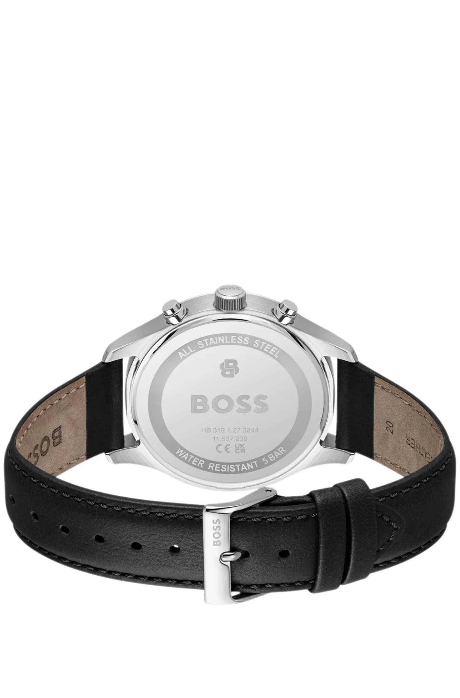 Stratus Chronograph mit schwarzem Lederarmband