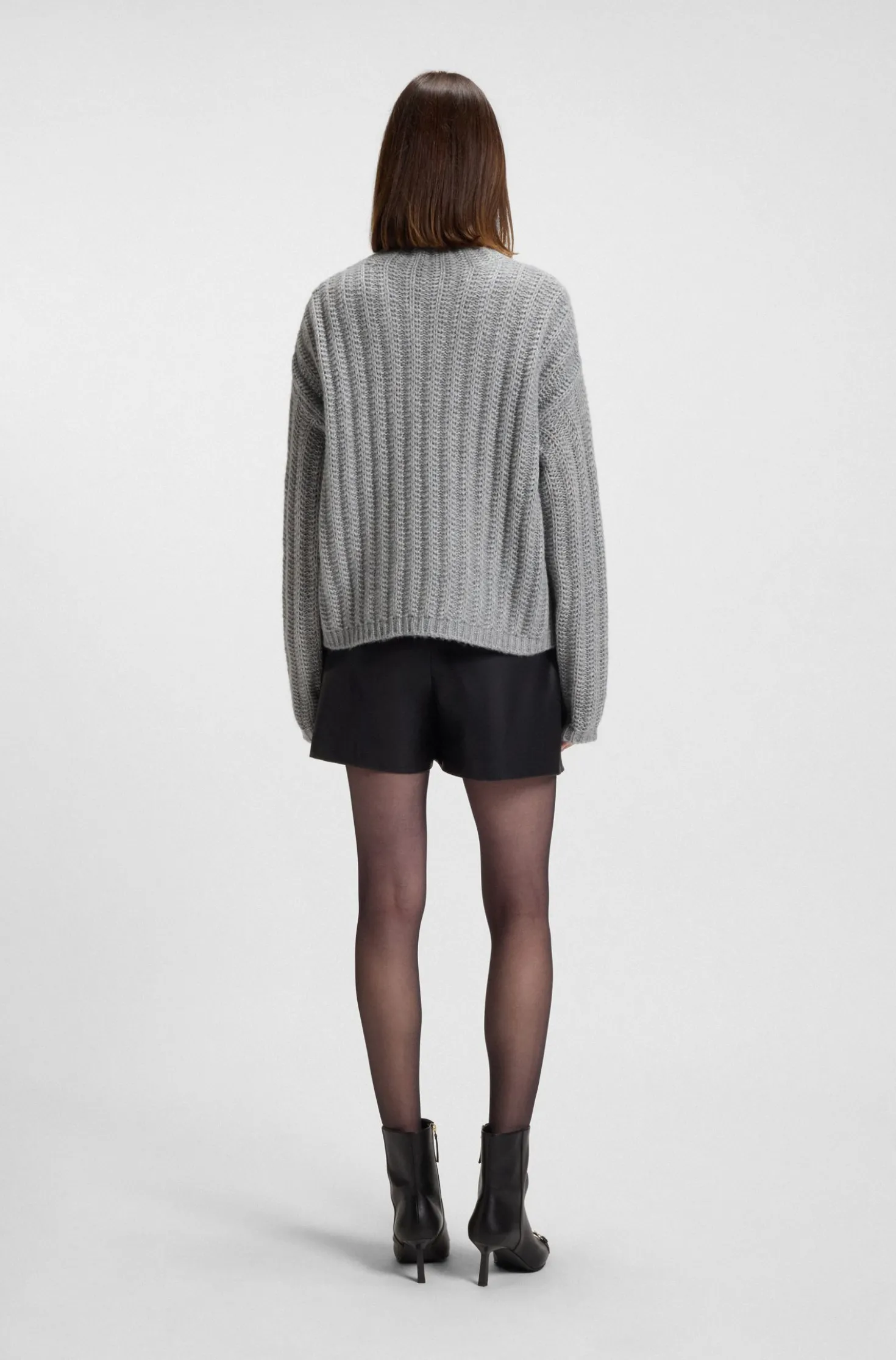 Strickpullover mit Ripp-Struktur