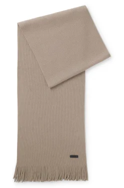 Strickschal aus Schurwolle mit Logo-Detail