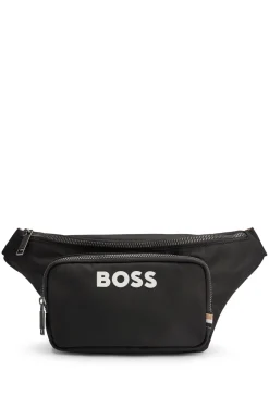 Strukturierte Gürteltasche mit kontrastfarbenem Logo