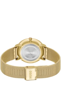 Style goldfarbene Uhr mit schwarzem Zifferblatt