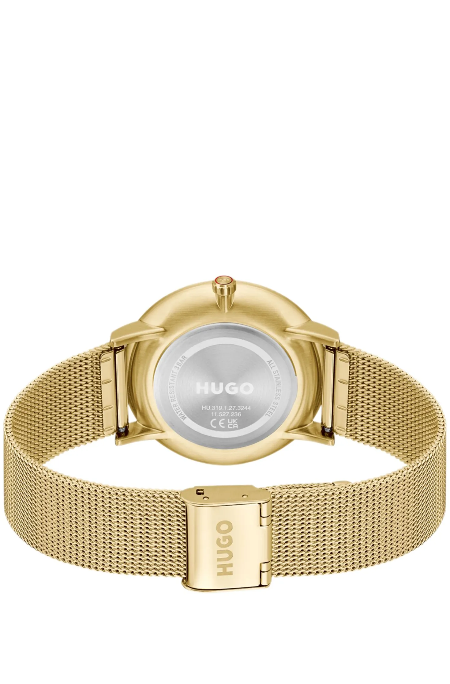 Style goldfarbene Uhr mit schwarzem Zifferblatt