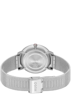 #Style 3H Uhr mit Mesh-Armband und grünem Zifferblatt