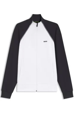 Sweatshirt aus Baumwoll-Mix mit kontrastfarbenen Paspeln