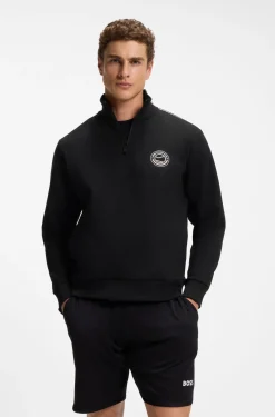 Sweatshirt aus Baumwoll-Mix mit Tennis-Artwork