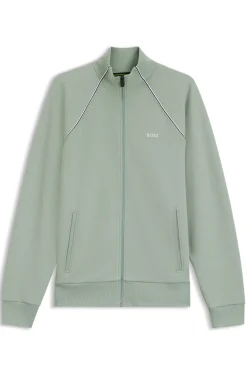 Sweatshirt aus Baumwoll-Mix mit kontrastfarbenen Paspeln