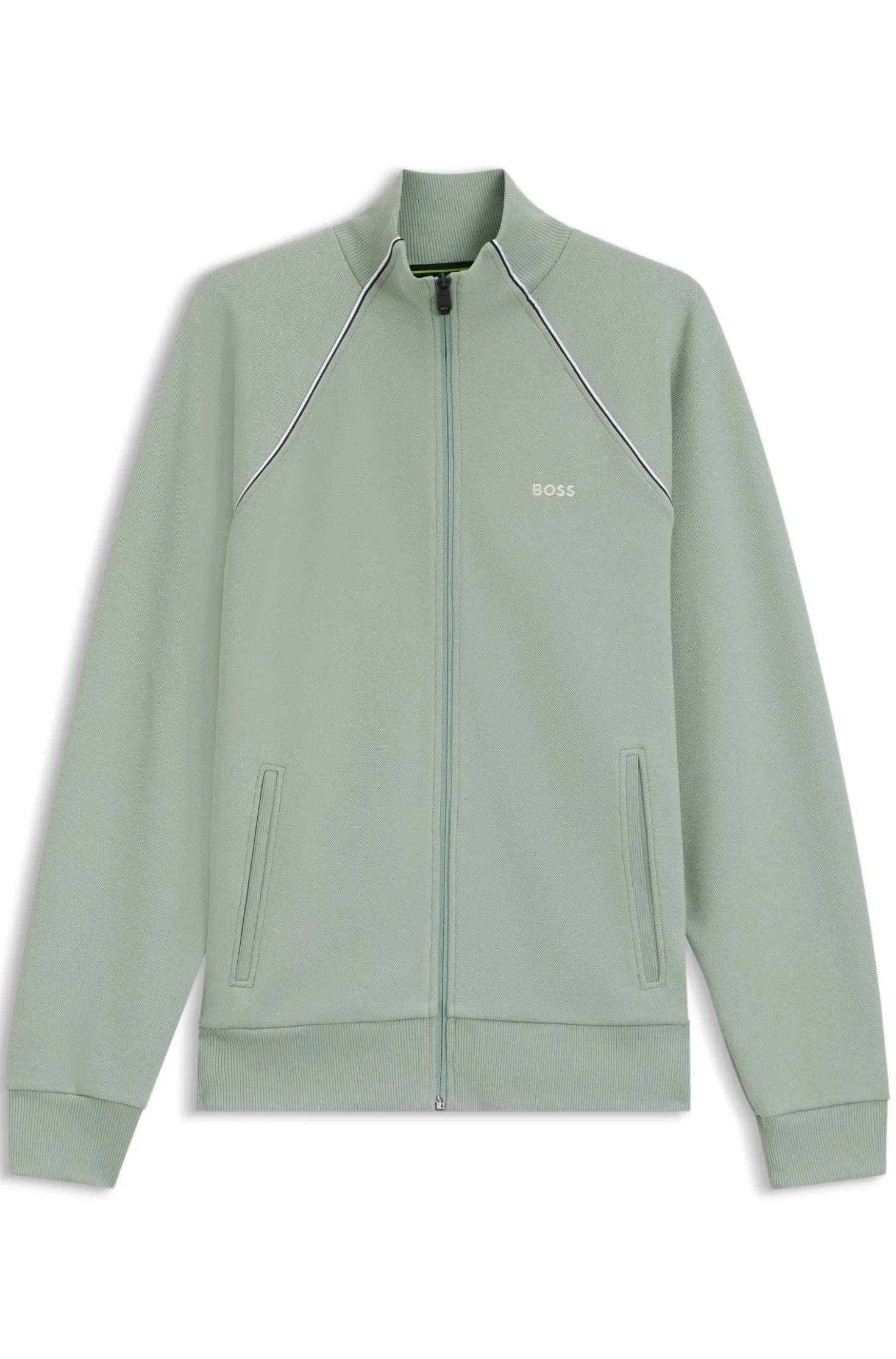 Sweatshirt aus Baumwoll-Mix mit kontrastfarbenen Paspeln