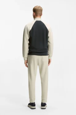 Sweatshirt aus Baumwoll-Mix mit kontrastfarbenen Paspeln