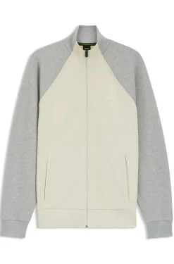 Sweatshirt aus Baumwoll-Mix mit kontrastfarbenen Paspeln