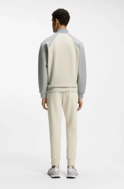 Sweatshirt aus Baumwoll-Mix mit kontrastfarbenen Paspeln