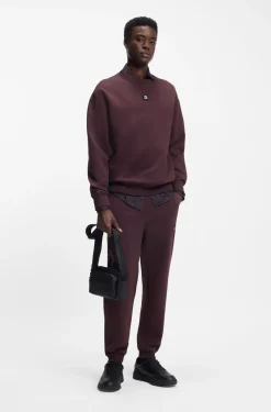 Sweatshirt aus Baumwoll-Mix mit Stack-Logo-Aufnäher