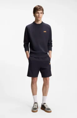 Sweatshirt aus Baumwoll-Terry mit Logo-Badge