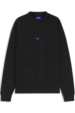 Sweatshirt aus reiner Baumwolle mit Logo-Aufnäher