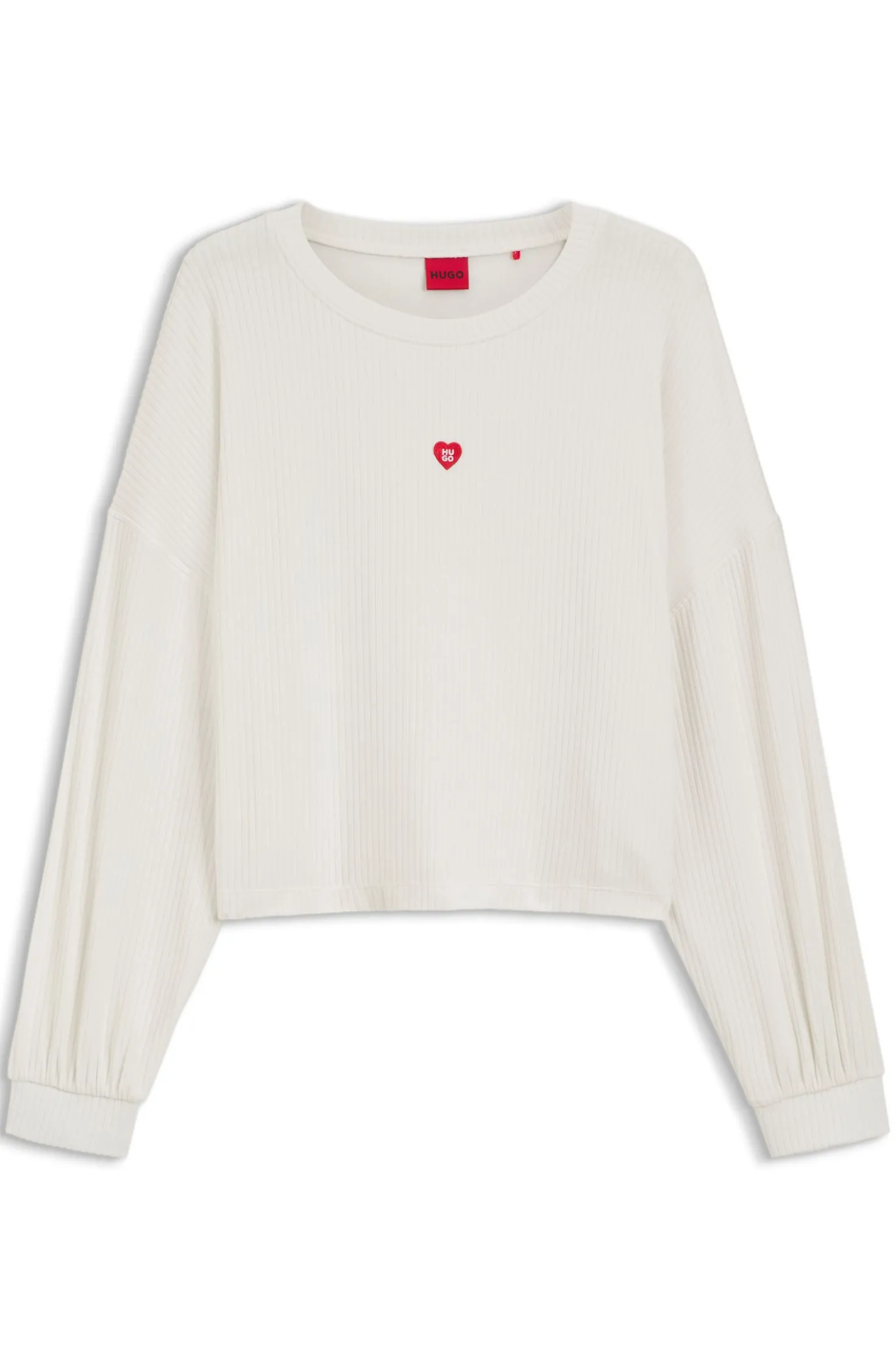 Sweatshirt aus Stretch-Modal mit Herz-Logo