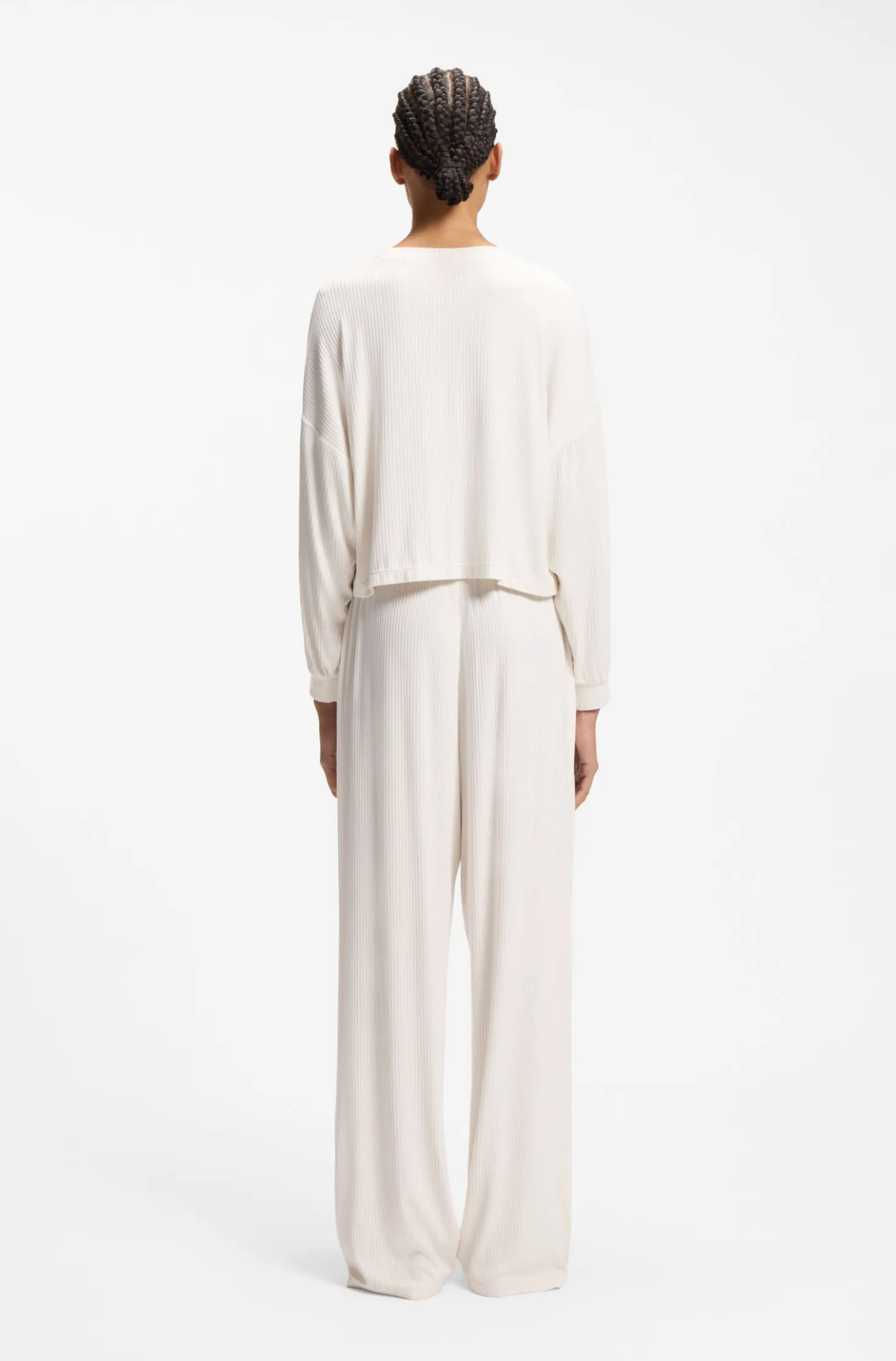 Sweatshirt aus Stretch-Modal mit Herz-Logo