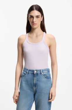 Tanktop aus Stretch-Baumwolle mit Racerback