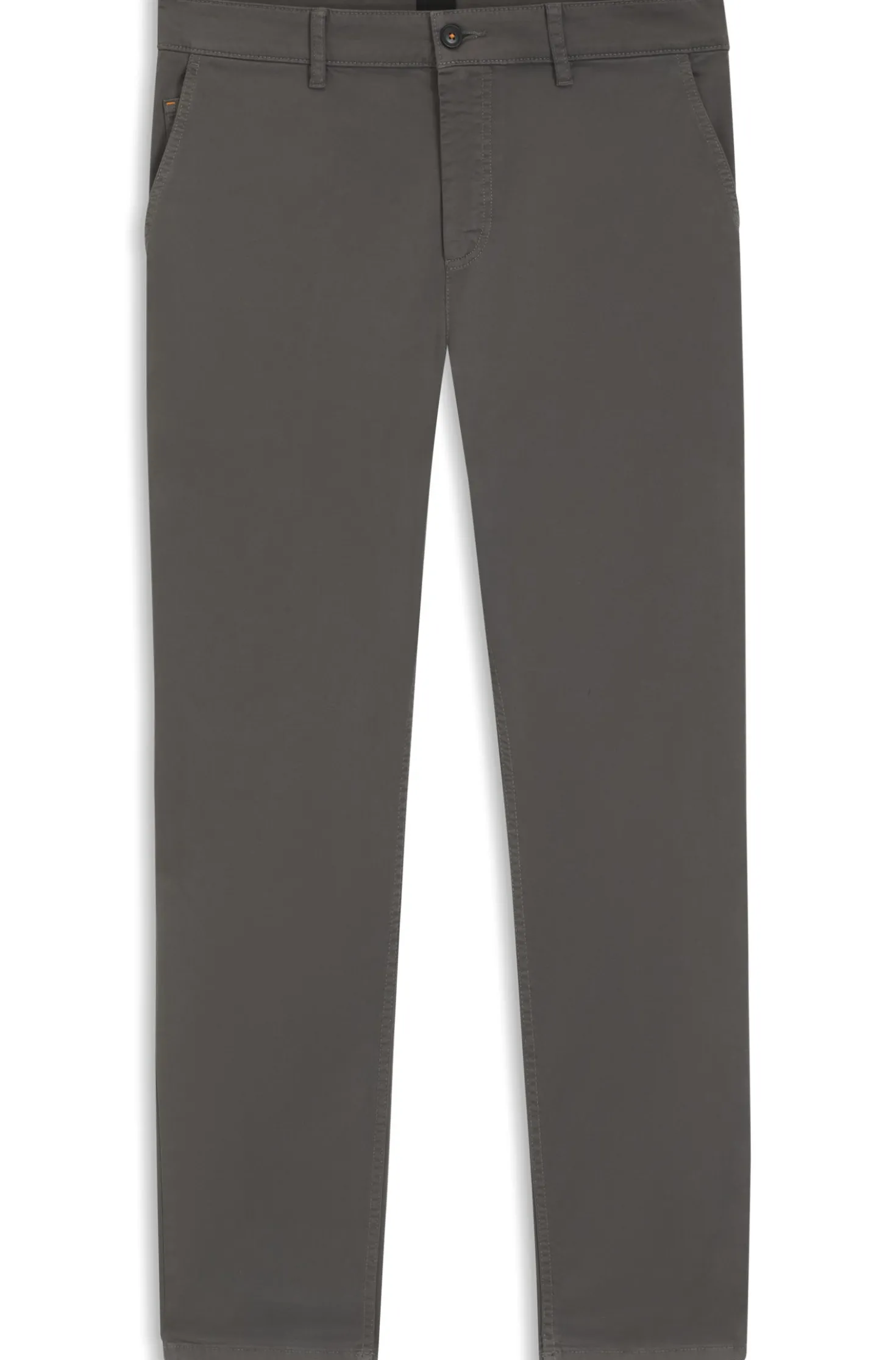 Tapered-Fit Hose aus Baumwoll-Satin mit Elasthan-Anteil
