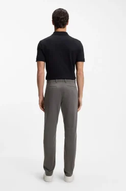 Tapered-Fit Hose aus Baumwoll-Satin mit Elasthan-Anteil