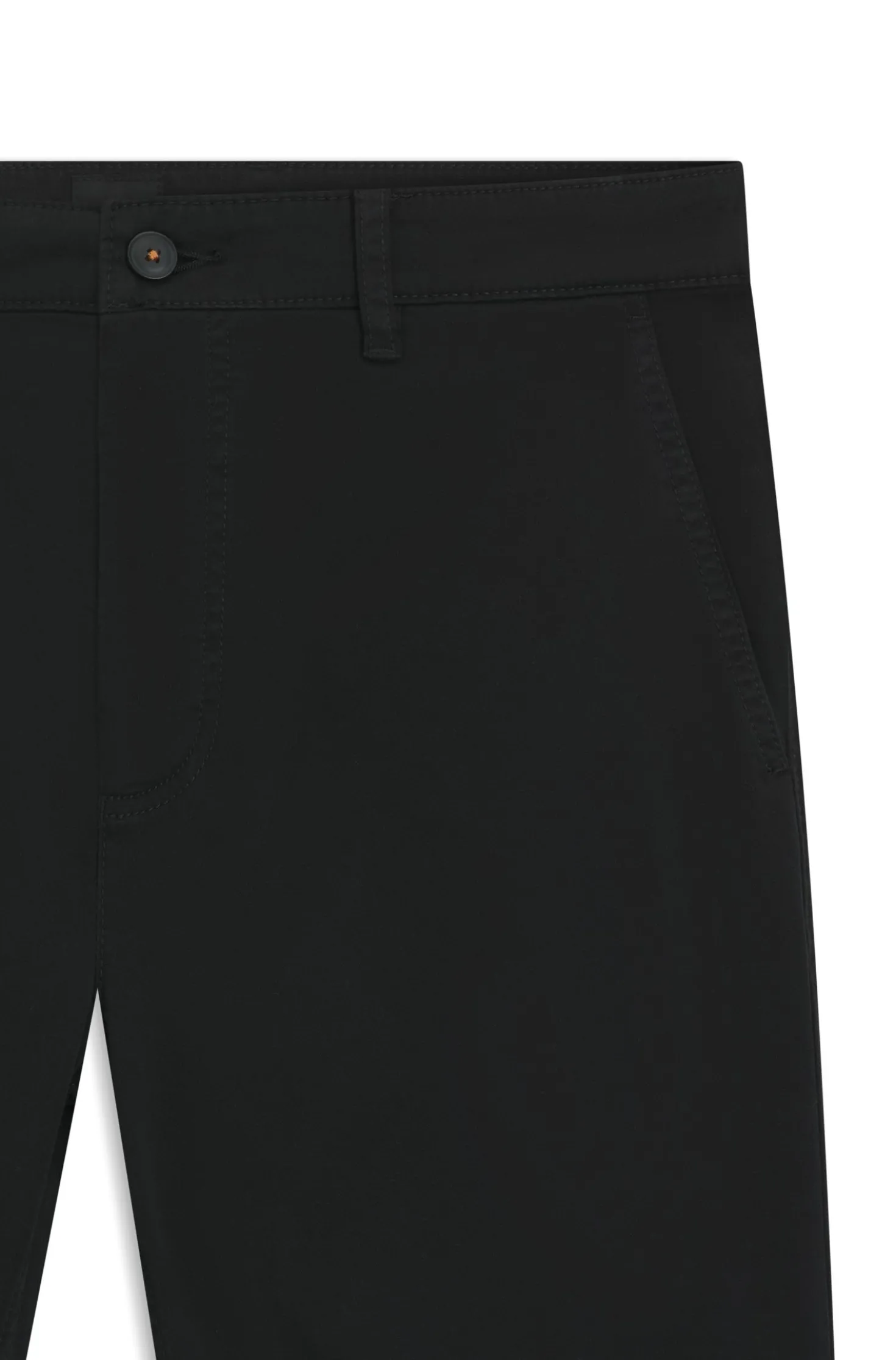 Tapered-Fit Hose aus Baumwoll-Satin mit Elasthan-Anteil