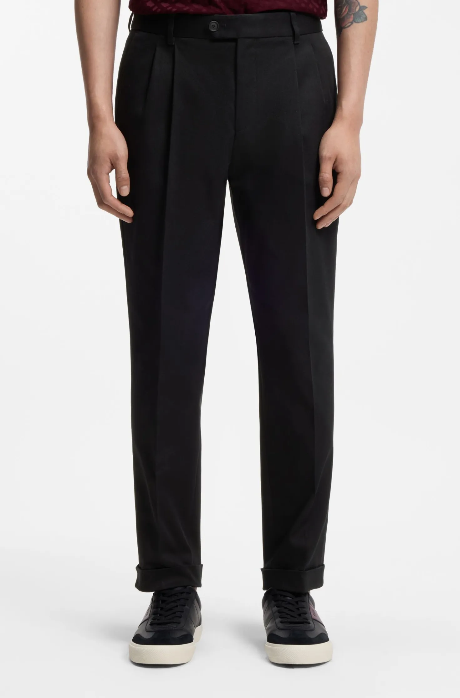 Tapered-Fit Hose aus elastischem Baumwoll-Twill