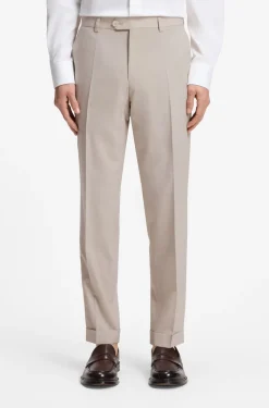 Tapered-Fit Hose aus Schurwolle mit Seide