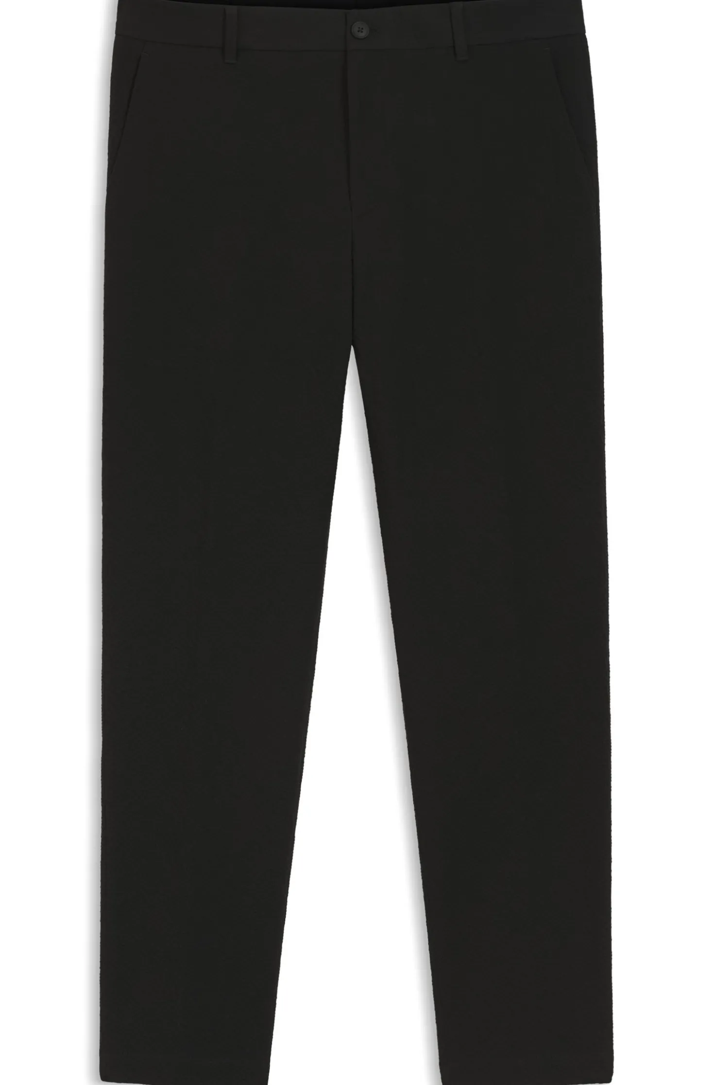 Tapered-Fit Hose aus Stretch-Baumwolle mit Seersucker-Struktur