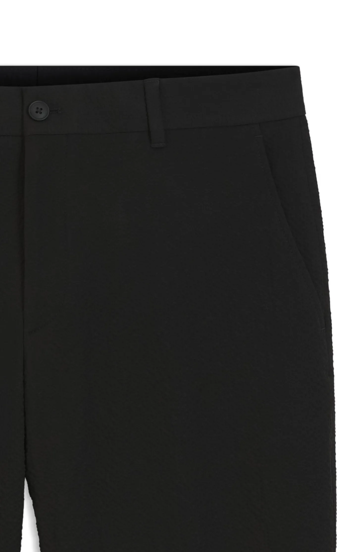 Tapered-Fit Hose aus Stretch-Baumwolle mit Seersucker-Struktur