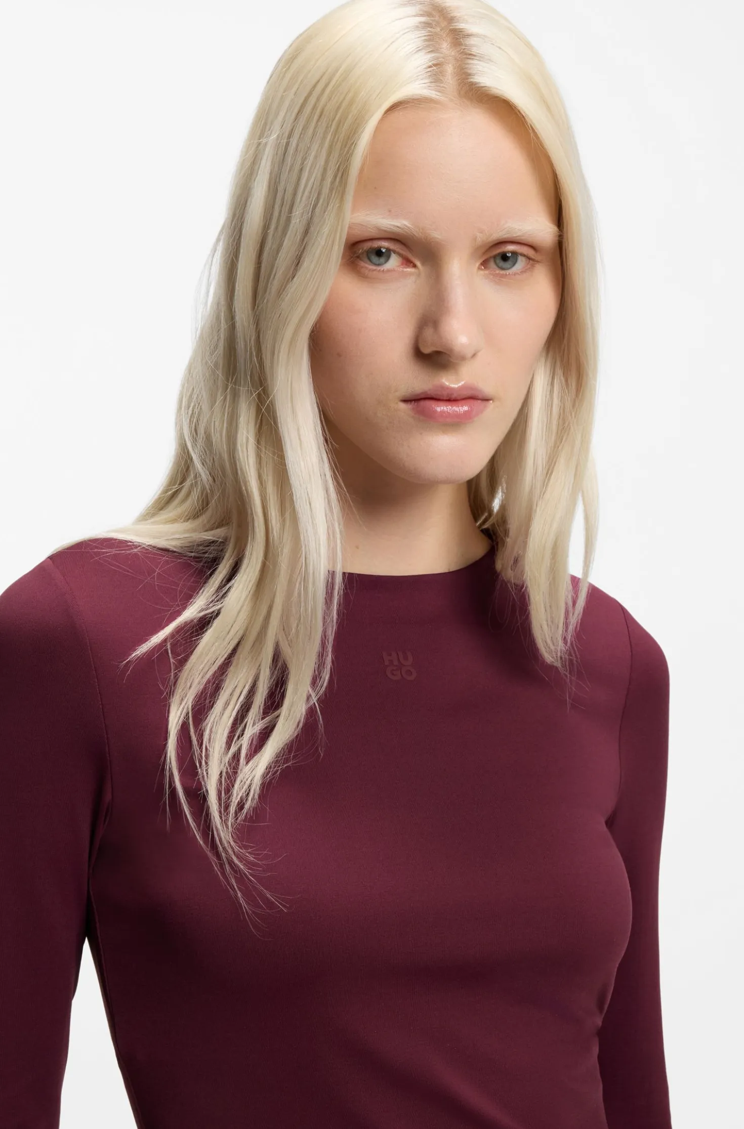 Top aus Stretch-Jersey mit Stack-Logo-Print