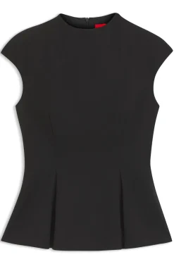 Top mit Schößchen und Falten-Details