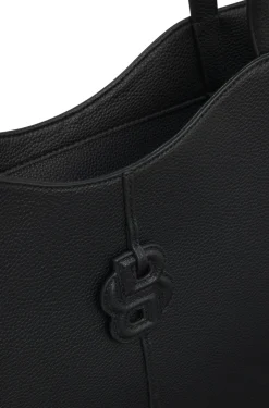 Tote Bag aus genarbtem Leder mit Double-B-Monogramm