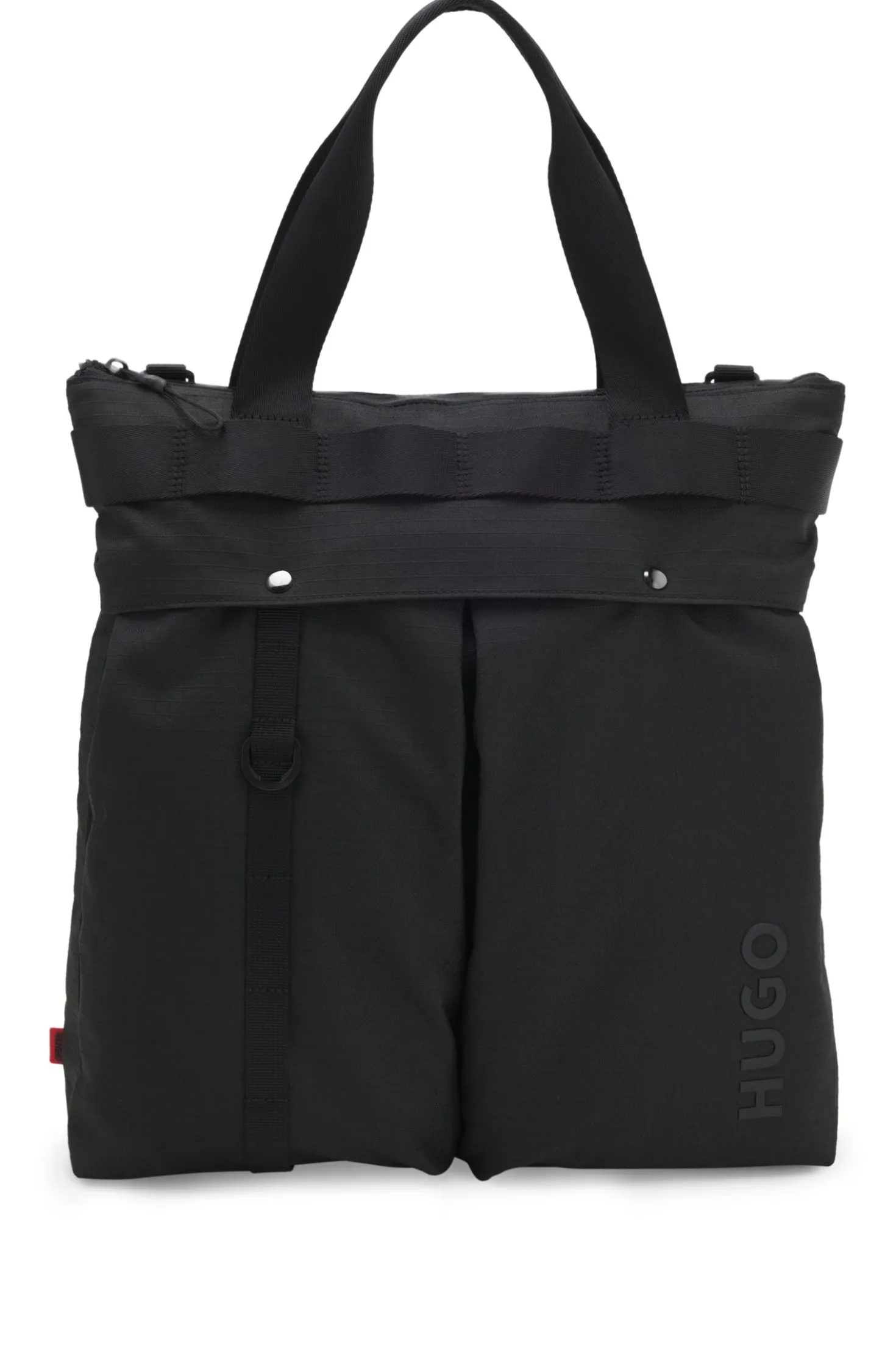 Tote Bag aus Ripstop mit Logo-Schriftzug