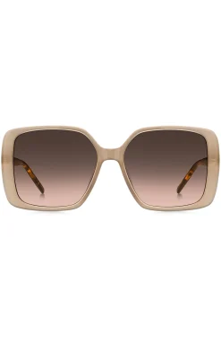 Transparente Sonnenbrille in Nude mit Double-B-Monogramm