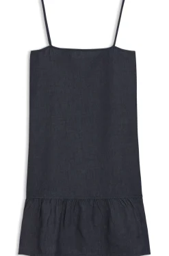 Trägerkleid aus Baumwoll-Mix-Denim mit Spaghettiträgern