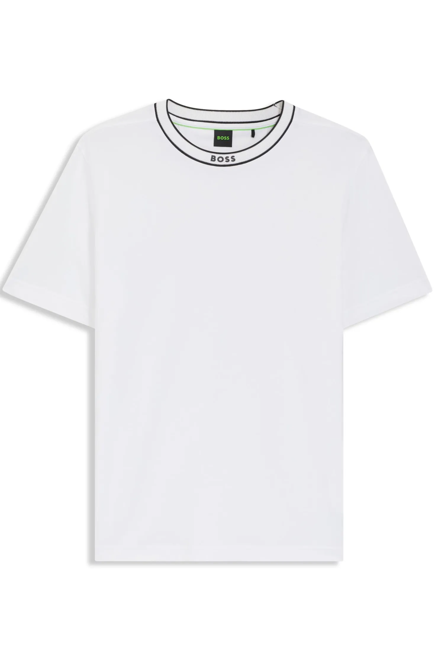 T-Shirt aus Baumwolle mit Logo am Rundhalsausschnitt