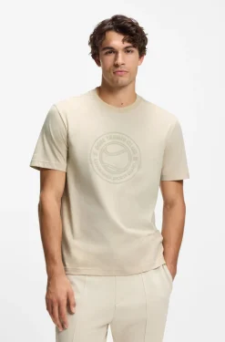 T-Shirt aus Baumwoll-Jersey mit Tennis-Artwork