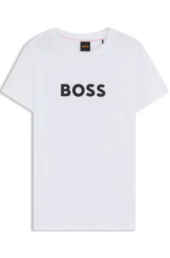 T-Shirt aus Baumwoll-Jersey mit Kontrast-Logo