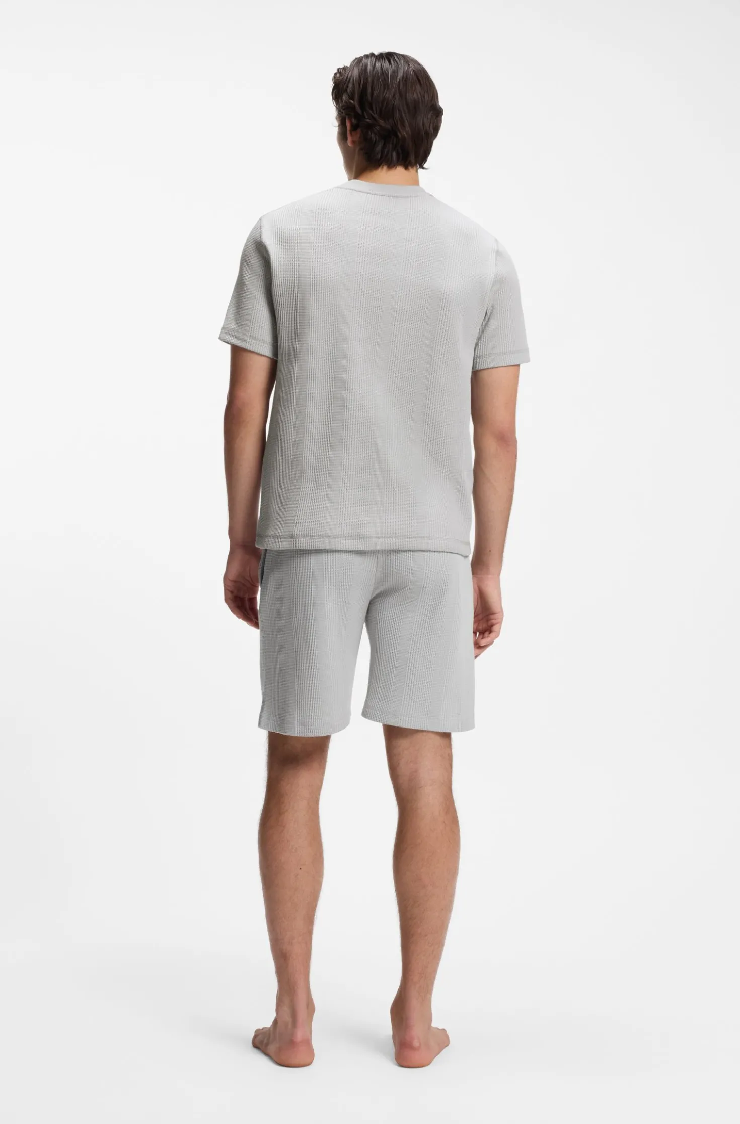 T-Shirt aus Baumwoll-Mix mit Waffelstruktur